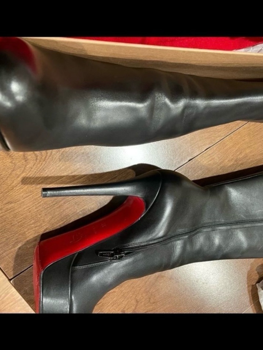 Christian Louboutin Black Bianca Botta Platform Boot 38.5 - Picture 9 of 9